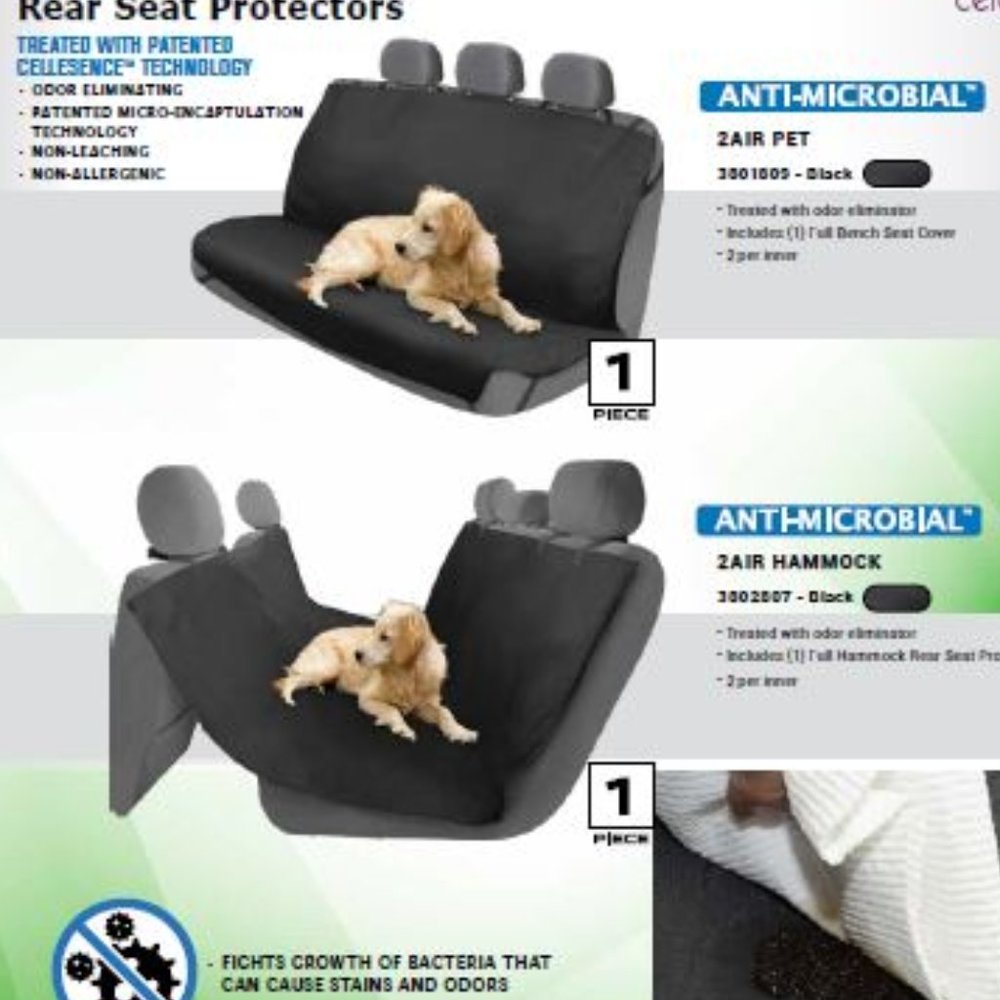 Odor Eliminating Vehicle Pet Hammock | 69 x 57 Fits MOST Rear Seats